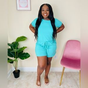 Mint Short Sleeve Romper
